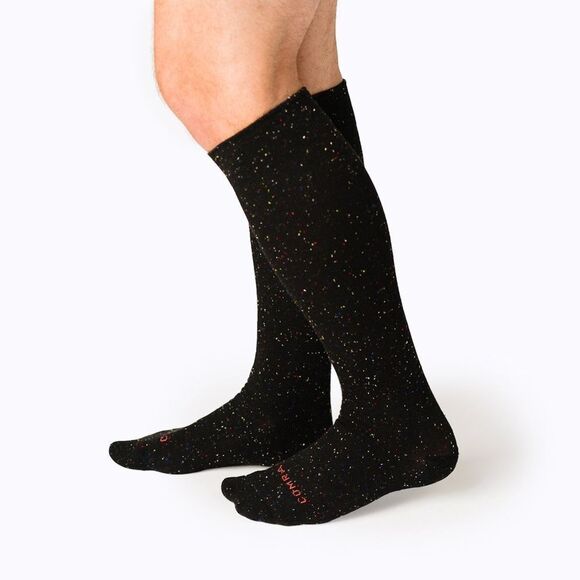 COMRAD Recycled Cotton Compression Socks SIZE M WIDE‎ Black NWT in packaging - Picture 3 of 5
